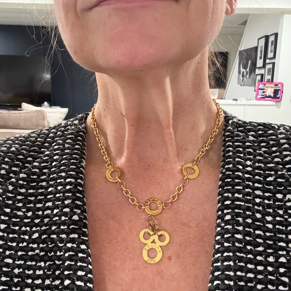 Celine Gold Necklace with Circular Charms - Picture 10 of 10